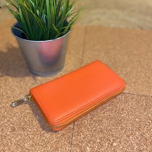 🍊 Vegan Leather Orange Wristlet 🍊